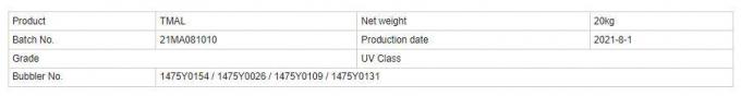 Wholesale Semiconductor Gas Trimethylaluminium Tma 6.5n 99.99995% C3h9al