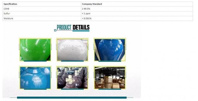 China Industrial Gas Propylene C3h6 Gas